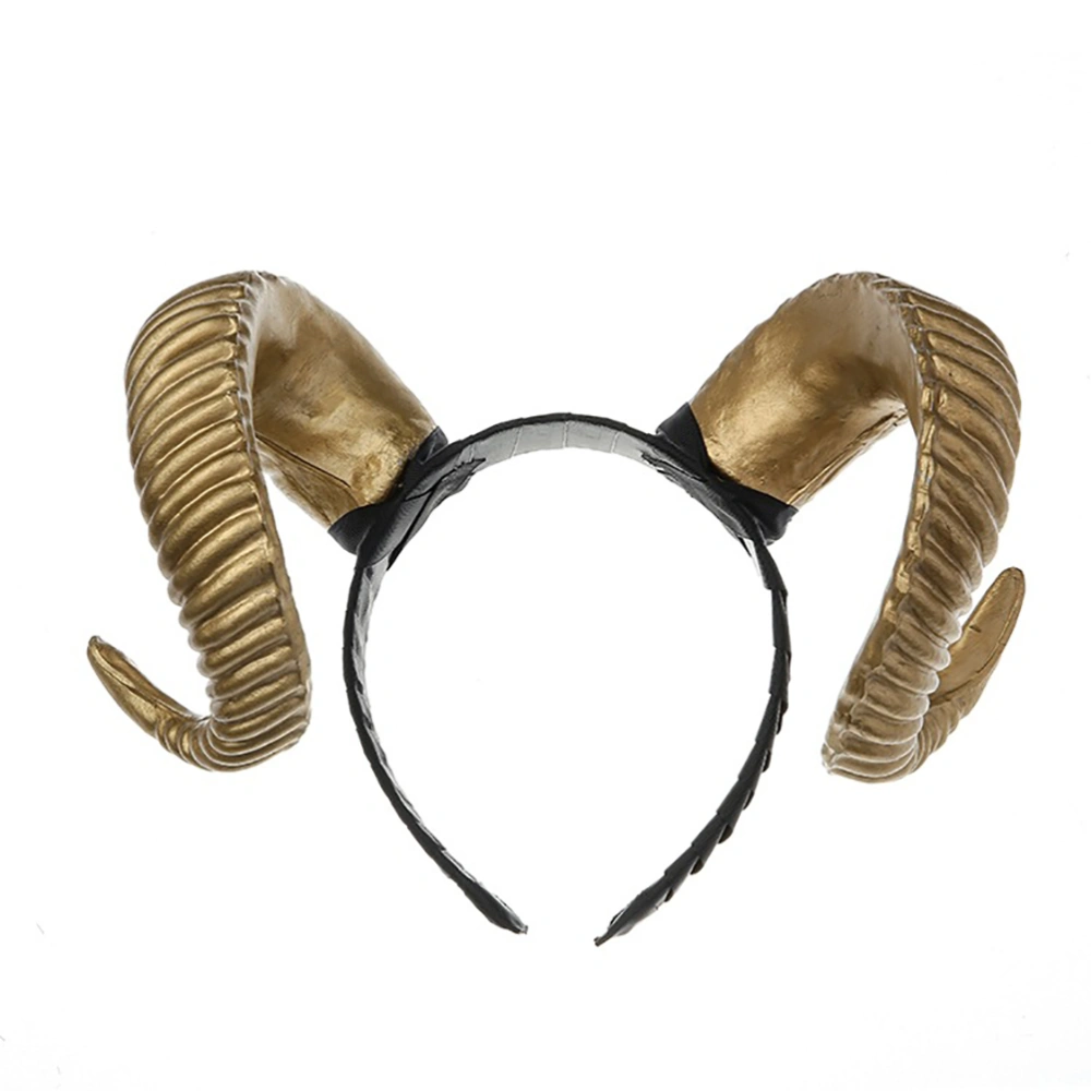 Halloween Ram Horns Headband Hair Hoop Cosplay Festival Headpiece Christmas Masquerade Party Headdress