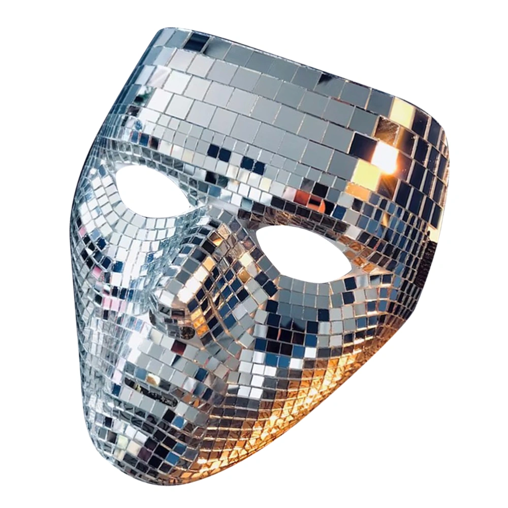 Disco Ball Glitter Face Cover Festival Masquerade Face Covering for DJ Stage Bar Party Holiday Decoration