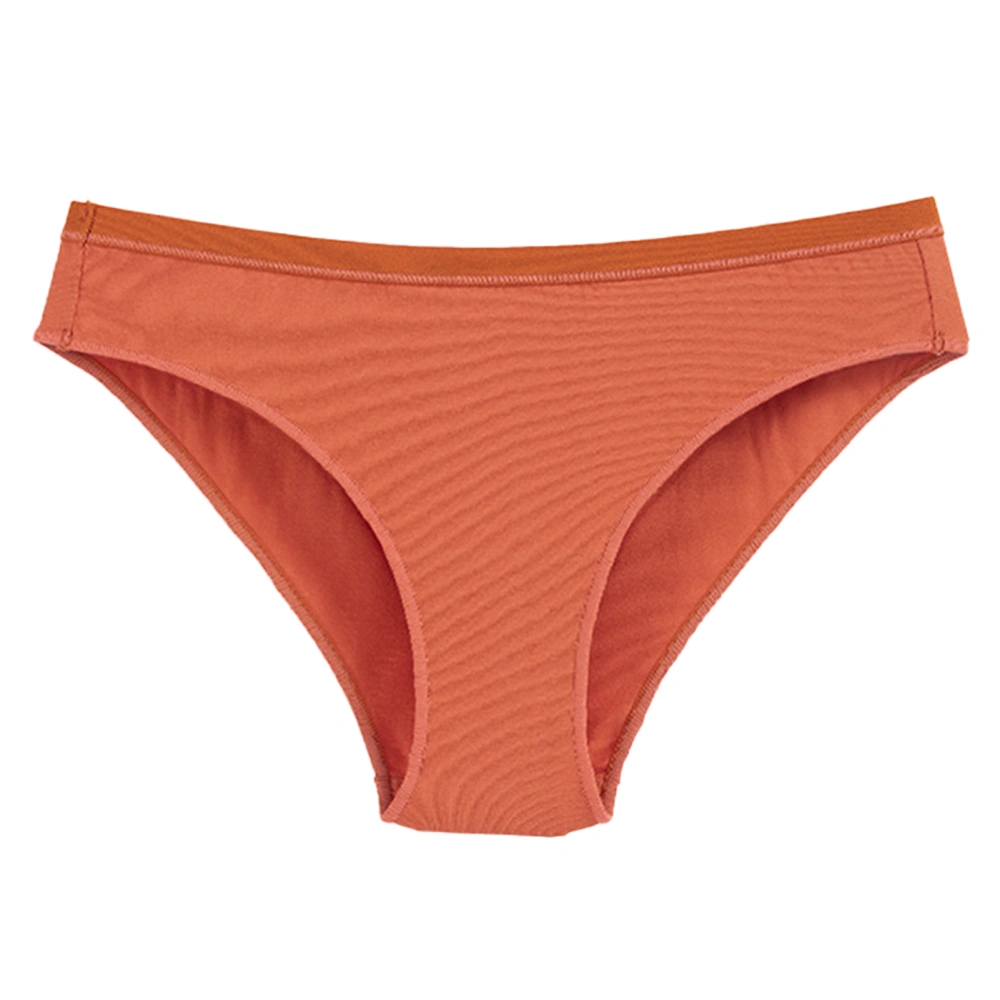 Women Briefs Simple Fashionable Skin Friendly Cotton Panties Low Waist Women Underwear Orange L