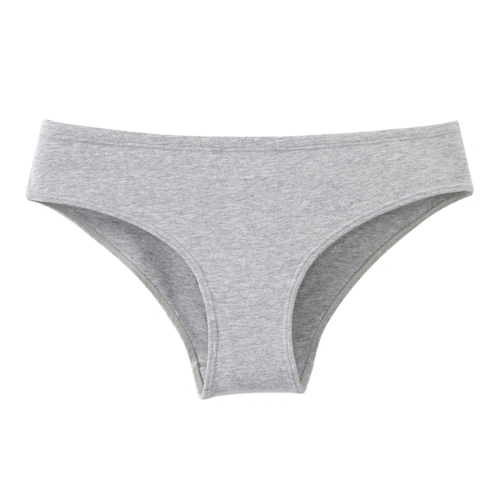 Women Briefs Soft Full Cotton Stretch Bikini Half Coverage Underwear for Daily Wear Grey L