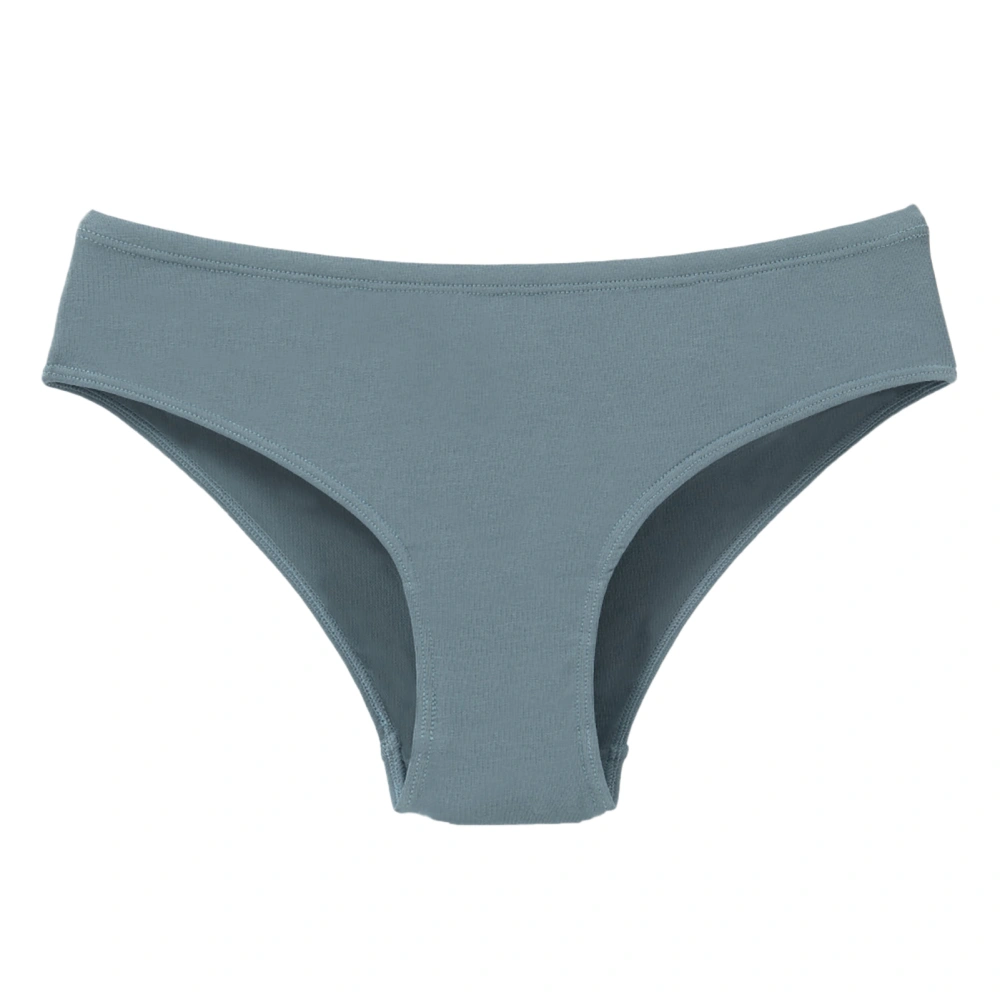 Women Briefs Soft Full Cotton Stretch Bikini Half Coverage Underwear for Daily Wear Grey Blue L