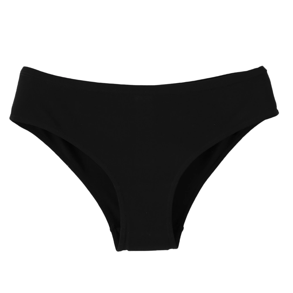 Women Briefs Soft Full Cotton Stretch Bikini Half Coverage Underwear for Daily Wear Black S