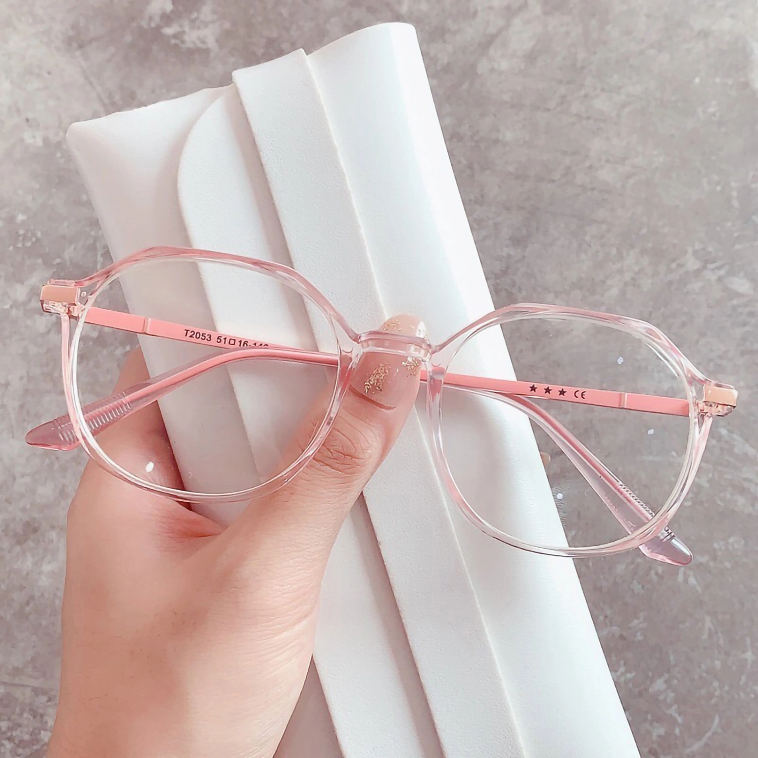 Blue Light Blocking Glasses Men Women Eyestrain Relief Fashionable Computer TV Phones Glasses Transparent Pink
