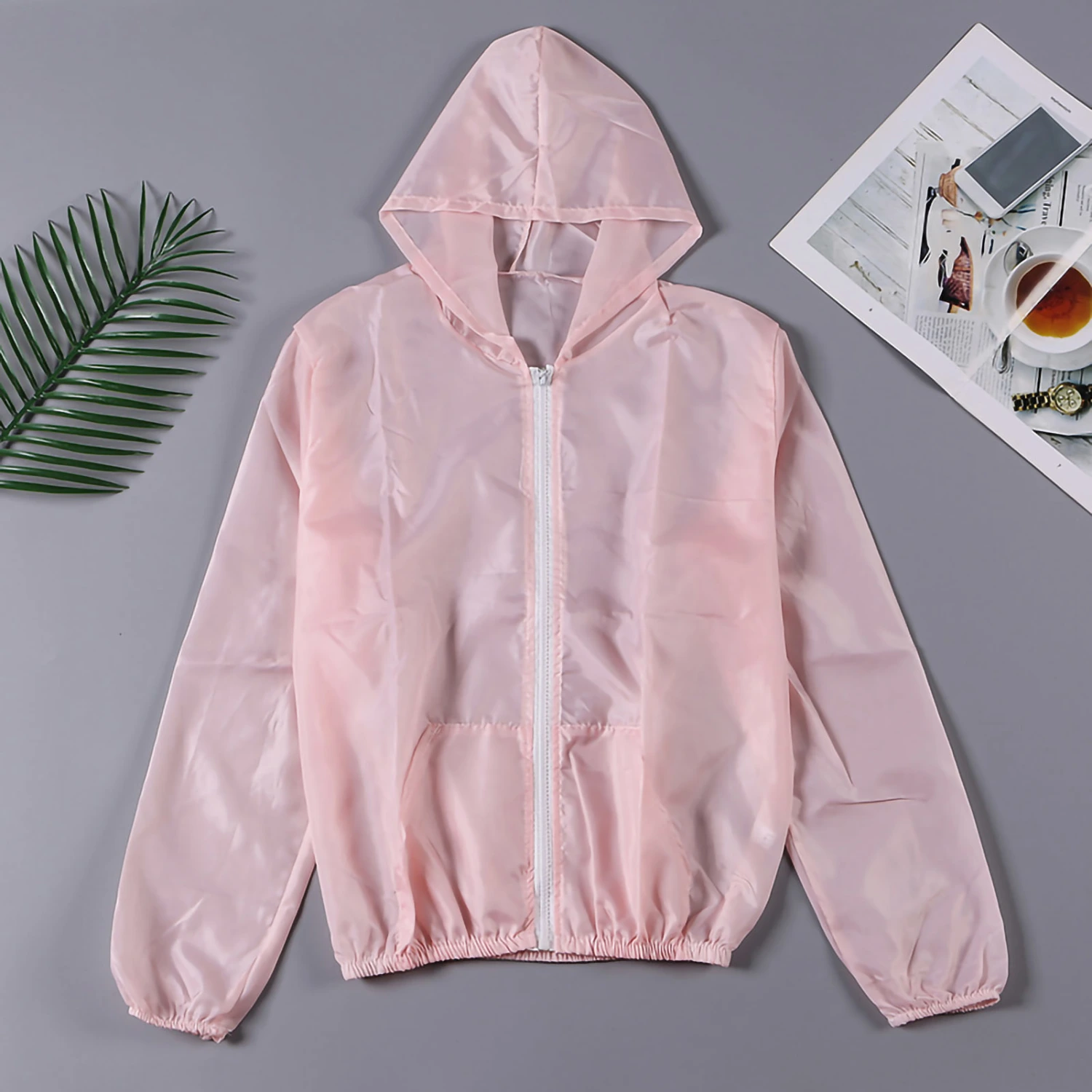 Sun Protection Clothing Summer Thin Protective Breathable Outdoor Sunproof Jacket E5063‑3 Pink Free Size
