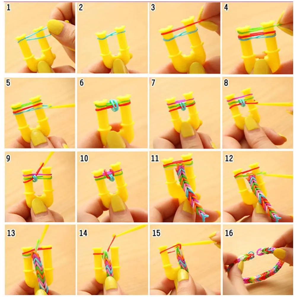 Loom Bands Rubber Bands Refill Loom Set Colorful Loom Bands Accessories Bracelet Making Kit Gifts for Kids Girls Boys