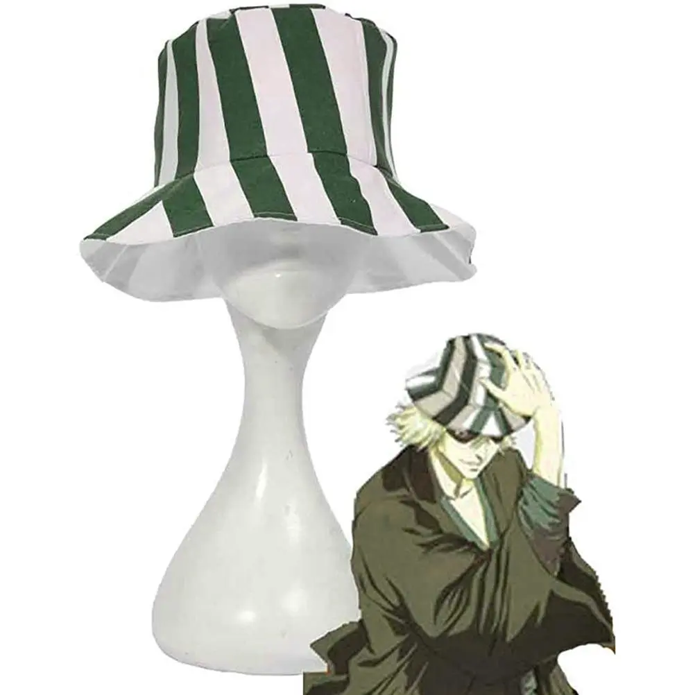Japanese Anime Hat Anime Cosplay Hat Dome Green and White Striped Summer Cool Hat Watermelon Hat