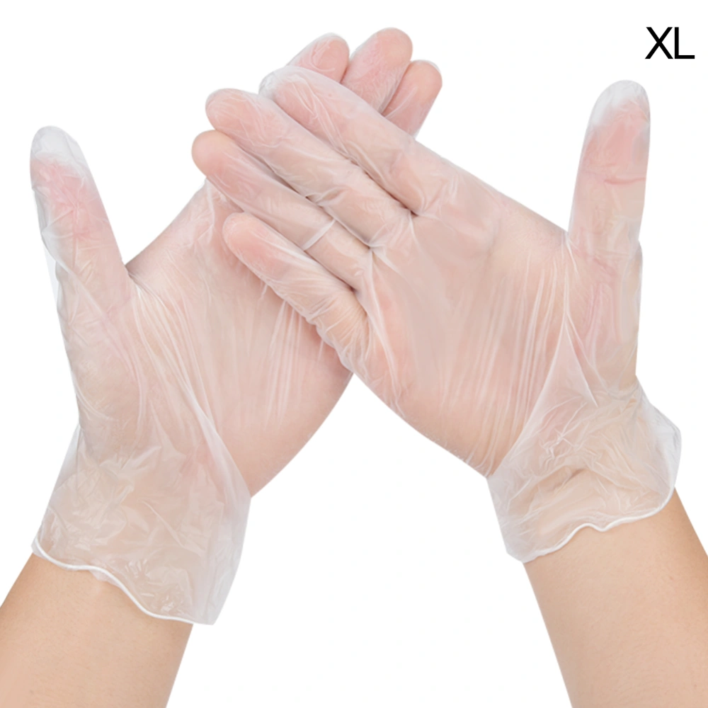 100pcs / box Disposable Gloves PVC Protective Gloves for Workplace OutdoorXL