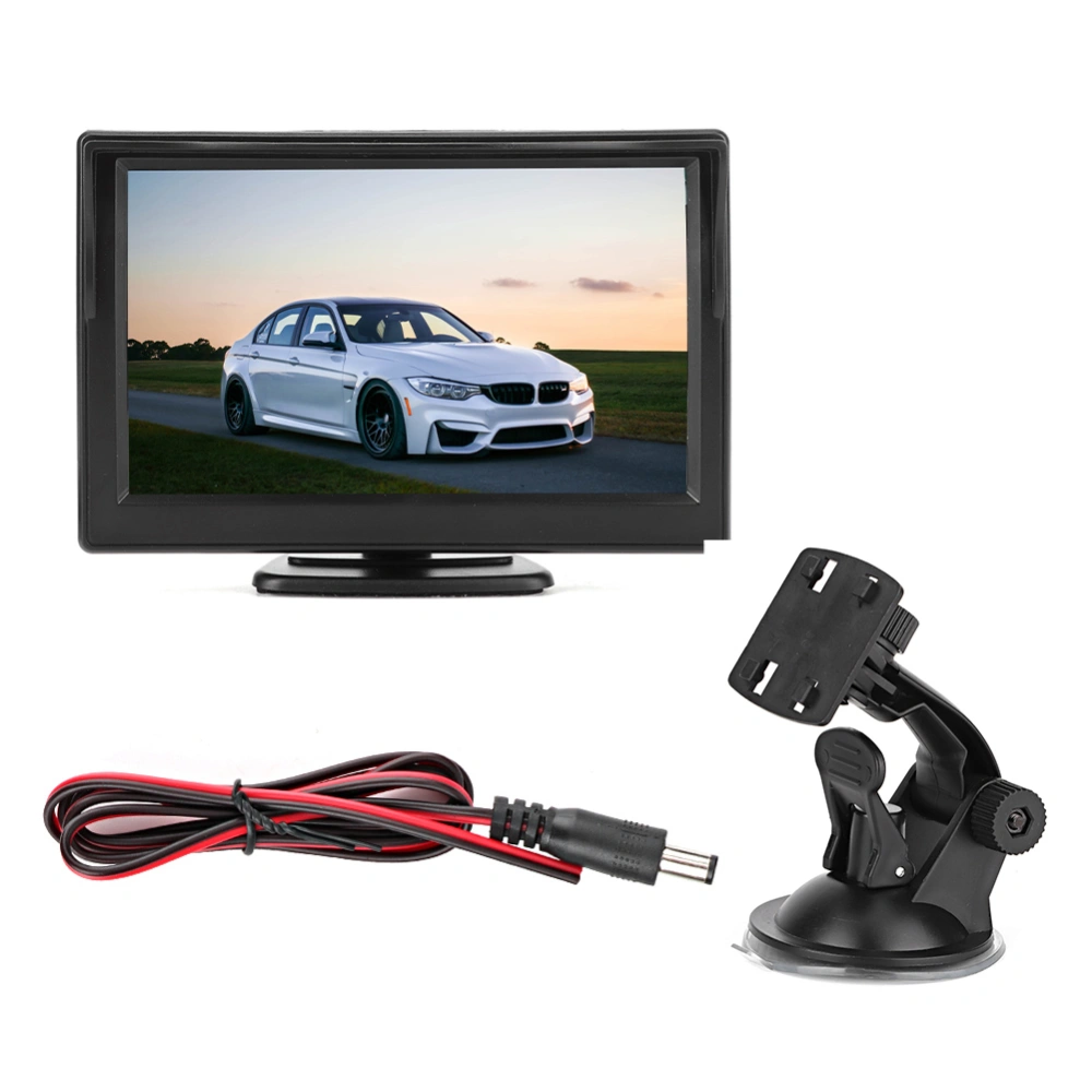 5 in Car HD TFT LCD Monitor 2CH AV Input Video Player for ReverseWithout Camera