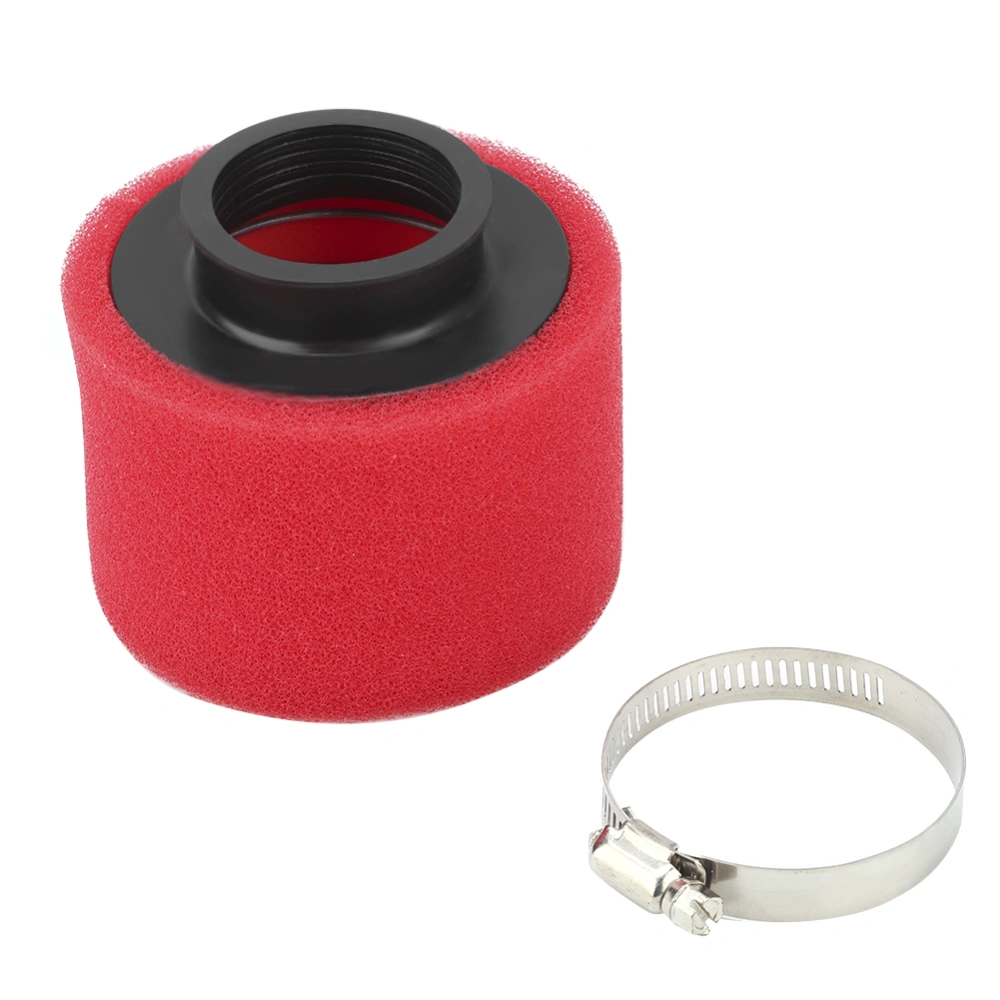 Air Filter for Dirt Bike Scooter ATV Quad Motorcycle Red 48mm/1.89inRight Angle