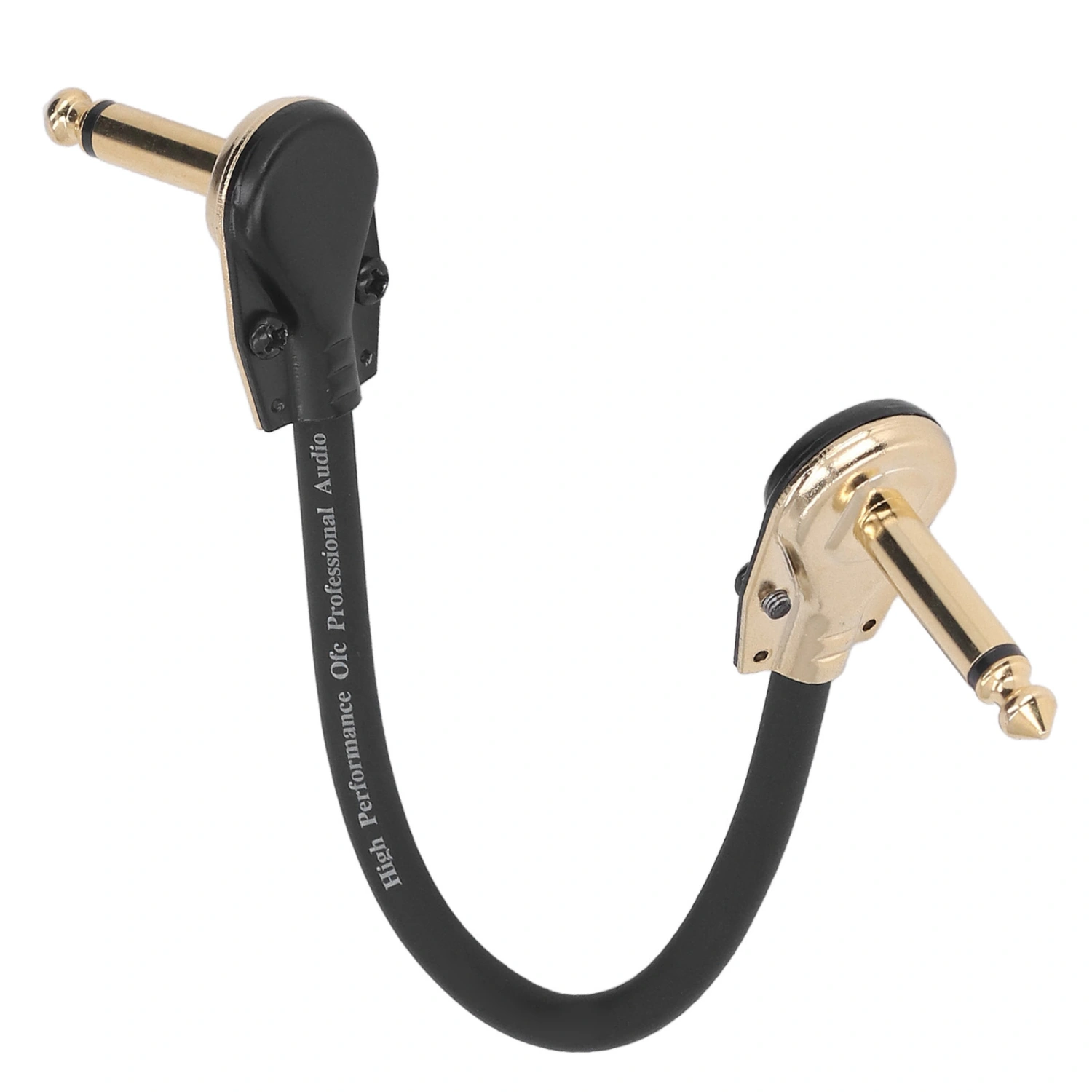 Guitar Patch Cable 5.9in Right Angle Noise Reduction Anti Jamming Flat End Effect Pedal Cable