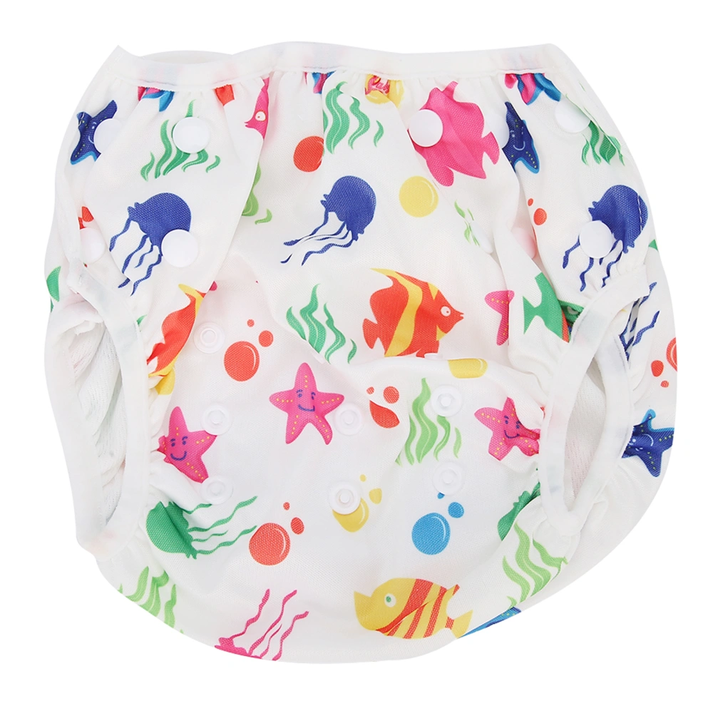 Baby Swimming Diaper Cartoon Floral Pattern Washable Waterproof Unisex Baby Diaper XLD27