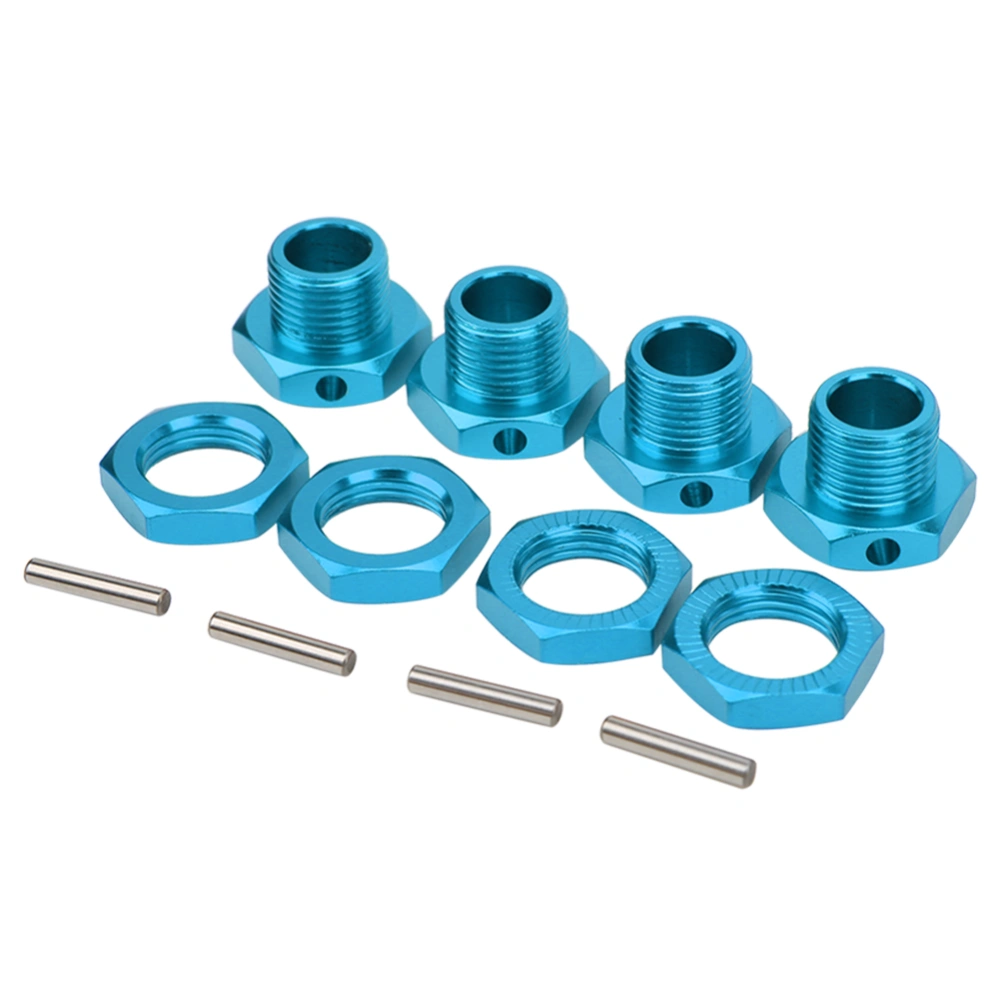 4 PCS RC Wheel Hex Driver 17MM Aluminum Alloy Wheel Hex Coupler Kit for HSP 1/8 RC CarBlue