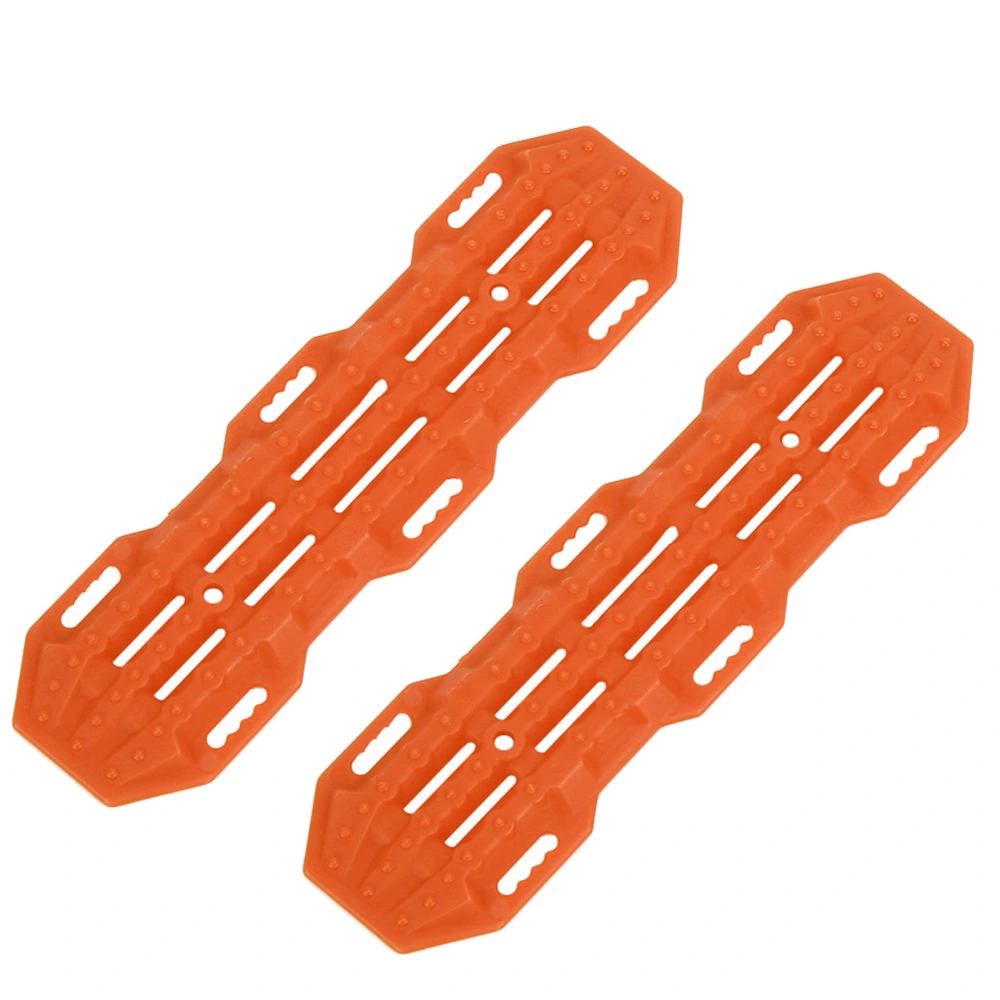 2Pcs Anti-skid Auto Help Board For 1/10 RC Crawler Car RC Model Climbing Vehicle Decoration(Orange )