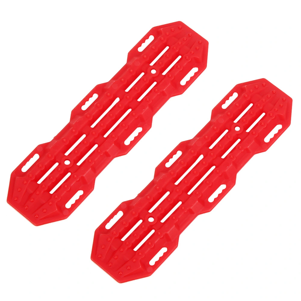 2Pcs Anti-skid Auto Help Board For 1/10 RC Crawler Car RC Model Climbing Vehicle Decoration(Red )