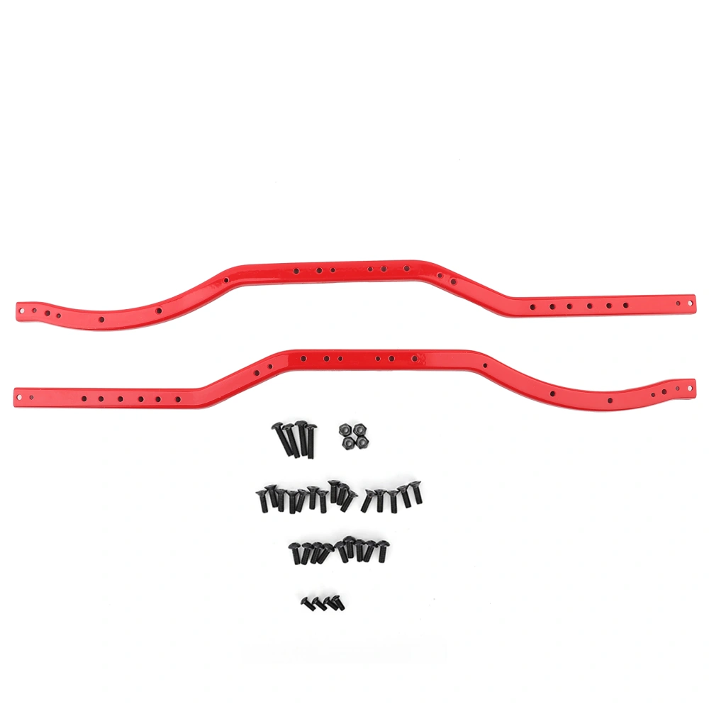 Universal Steel Chassis Frame Rails RC Car Accessory for AXIAL SCX10 90027 SCX10 II 90046 90047 Red Color