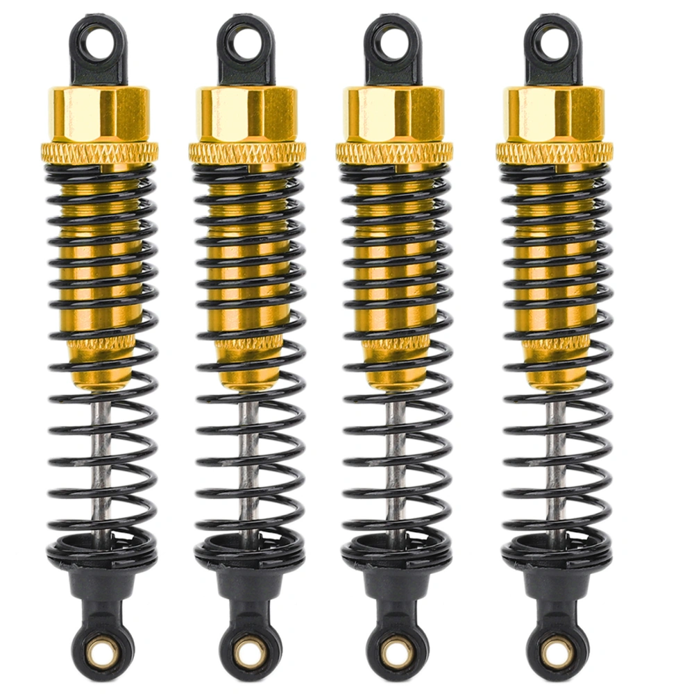 4Pcs RC OffRoad Vehicle Metal Shock Damper Part for HSP 106004 Remote Control Car Accessory(Gold )