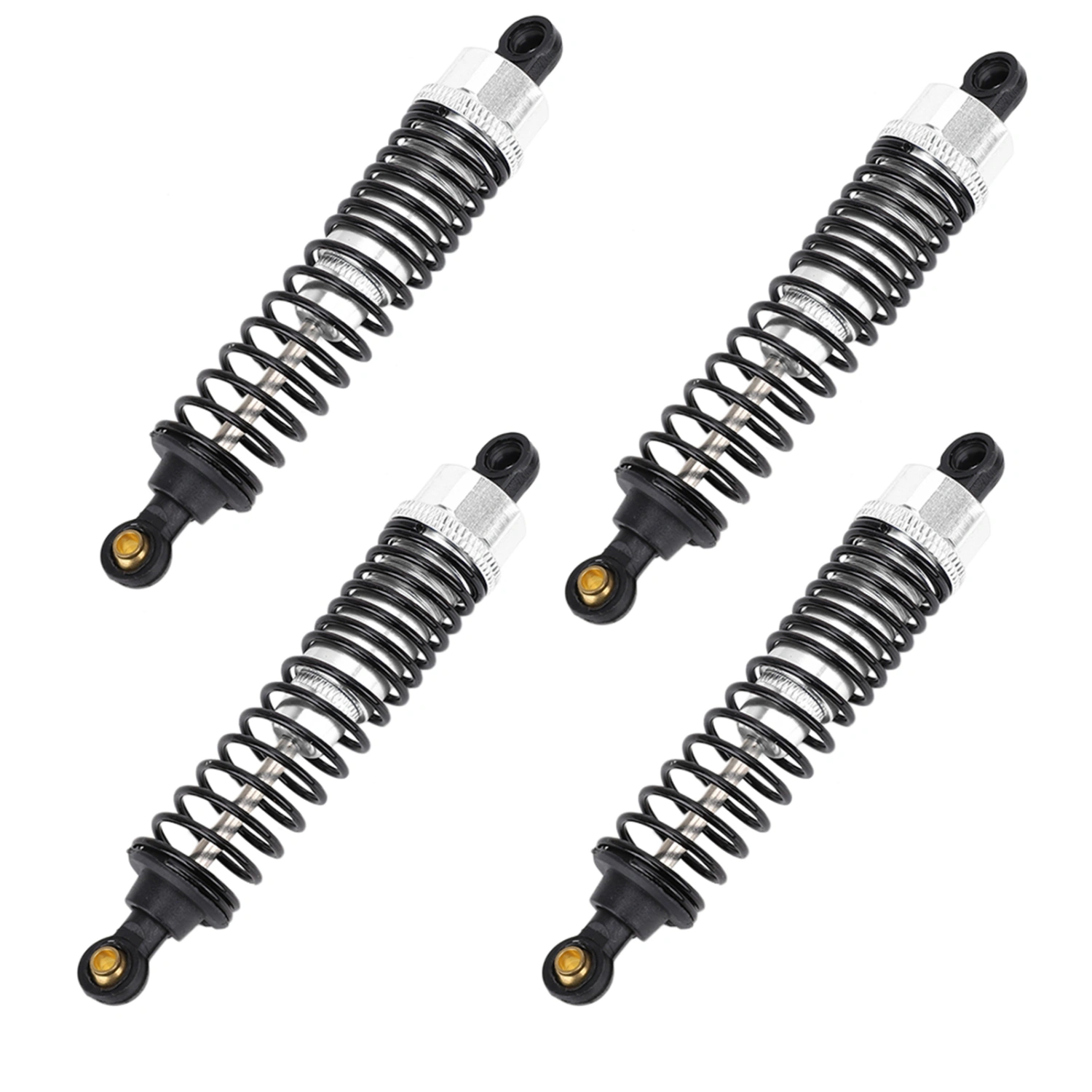 4Pcs RC OffRoad Vehicle Metal Shock Damper Part for HSP 106004 Remote Control Car Accessory(Silver )
