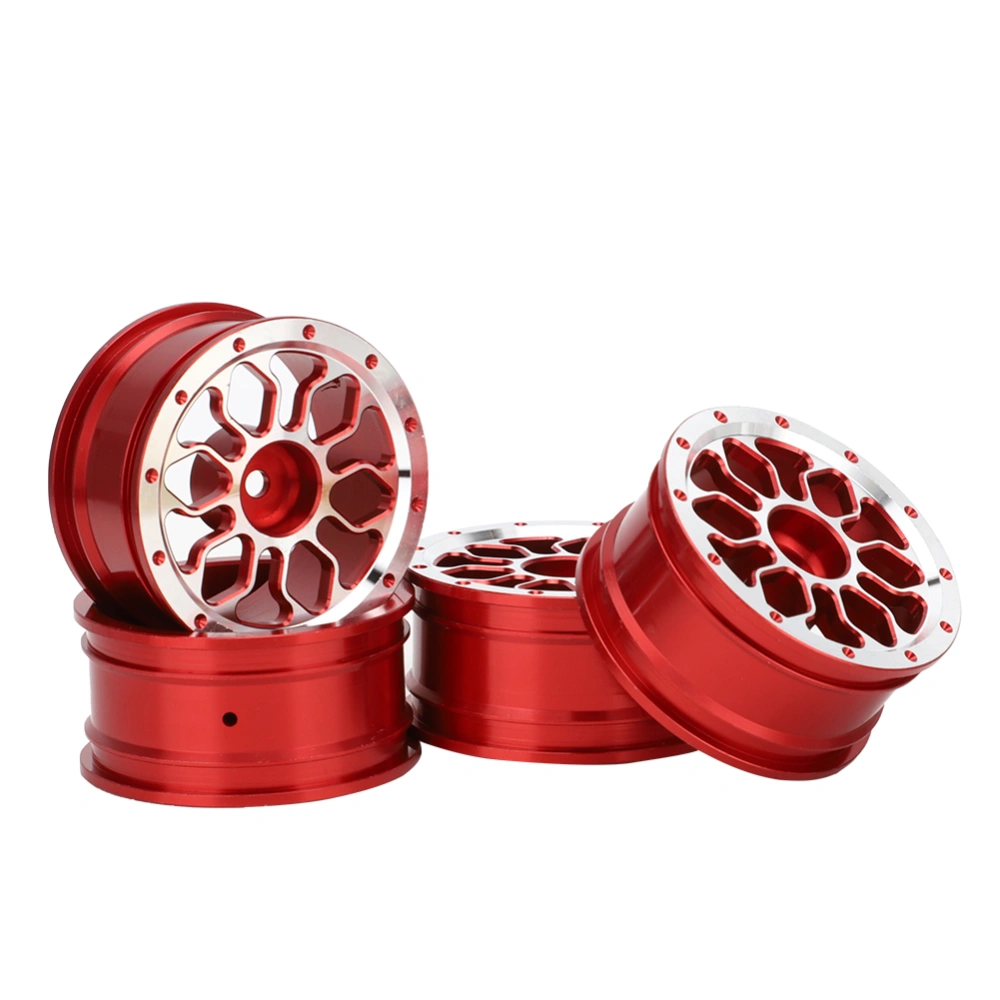 4PCS 1.9inch Aluminium Alloy Metal Wheel Hubs for 1:10 Remote Control RC Climbing/Drifting CarRed