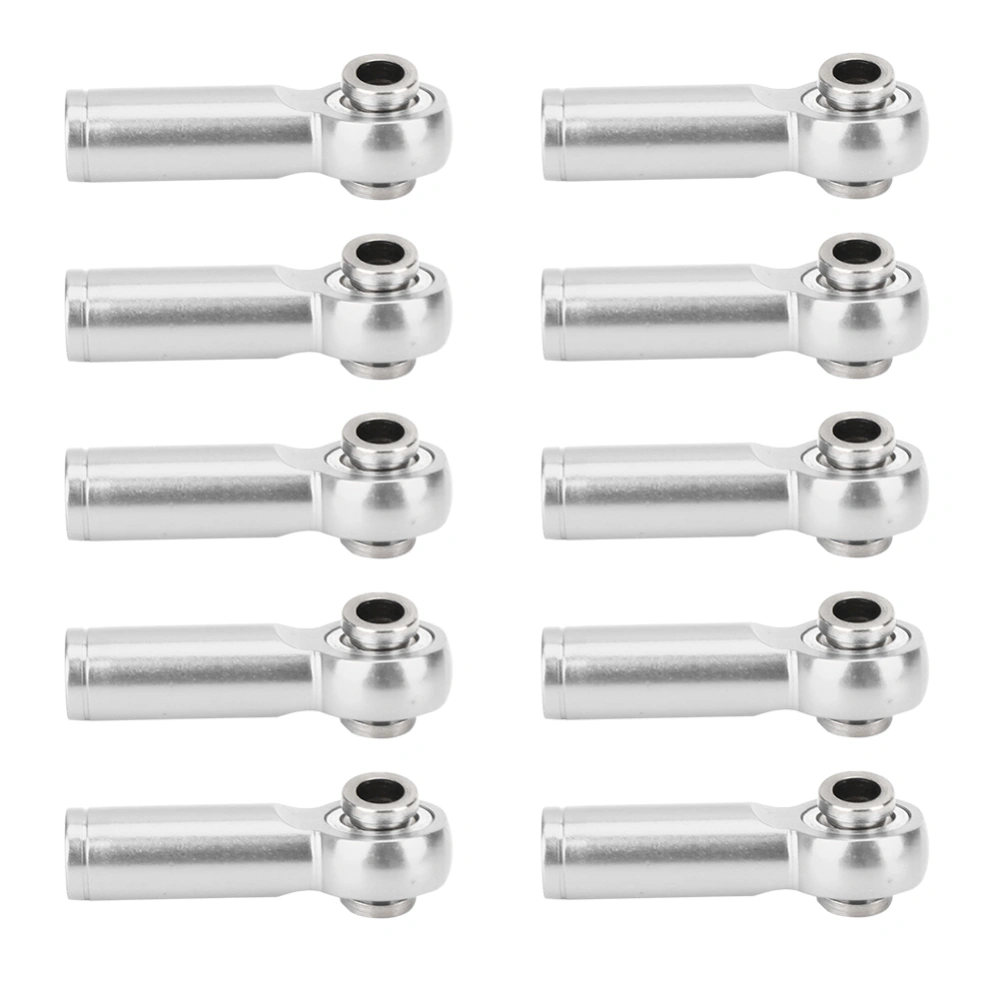 10Pcs Aluminium Alloy M4 Positive and Negative Thread Tie Push Link Rod Joint For 1/10 Model RC Carsilver