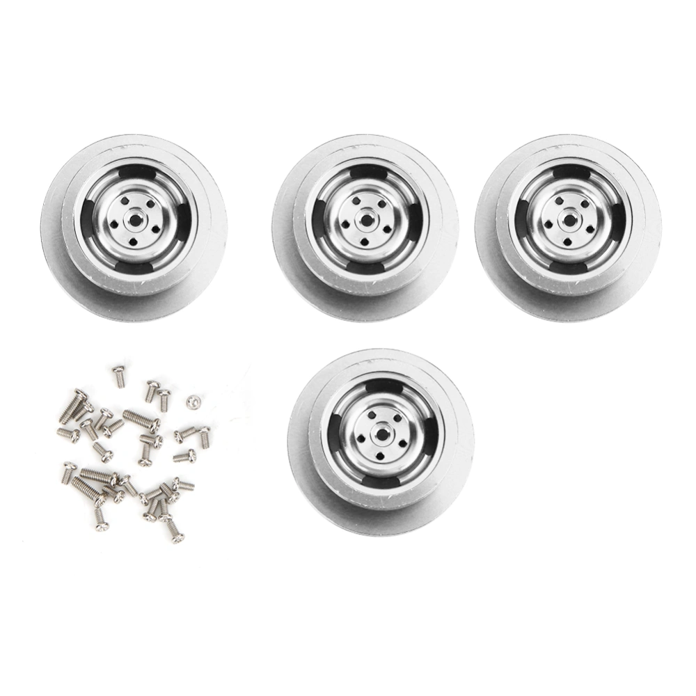 RC Car Metal Wheel Frame Rim Upgrade Accessories Parts Kit for MN D90 MN-99 MN-91 FJ-45(Silver MN-027S )