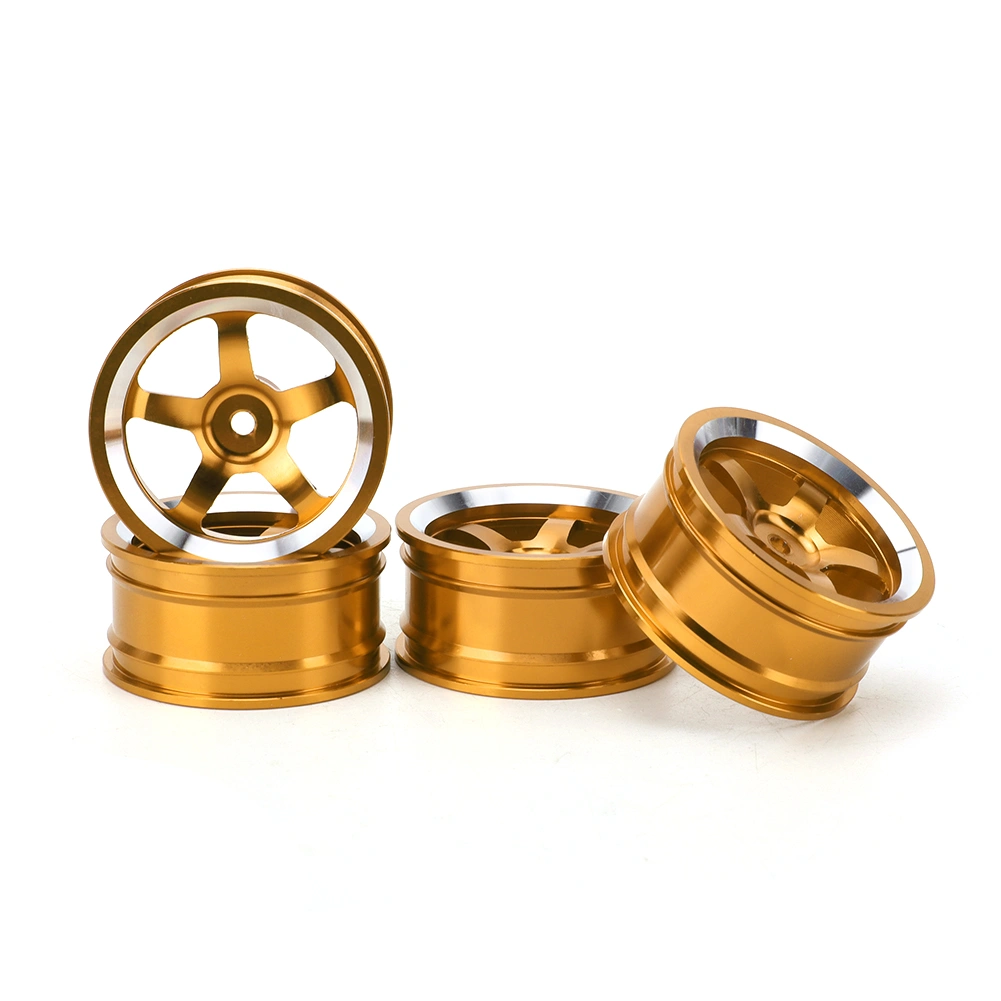4Pcs 1/10 Aluminum Alloy Wheel Hub Accessory RC Parts Fit for HSP 94123 Touring Drift CarYellow