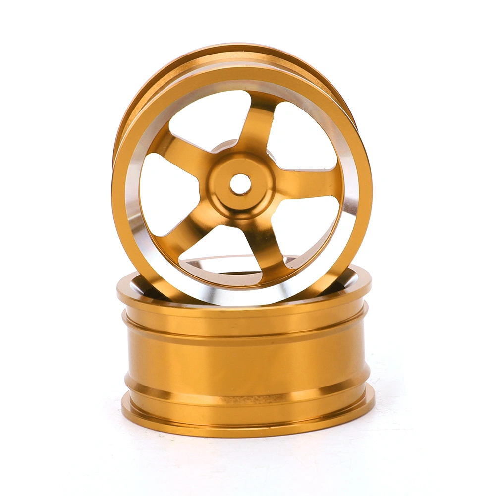 4Pcs 1/10 Aluminum Alloy Wheel Hub Accessory RC Parts Fit for HSP 94123 Touring Drift CarYellow