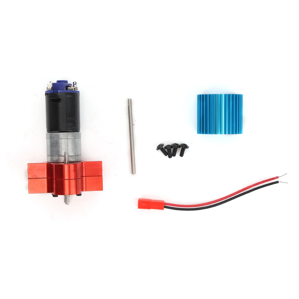 370 Motor Gearbox Transfer Case with Heat Sink RC Accessory Fit for WPL C14 C24 B14 B24 B16 B36Red