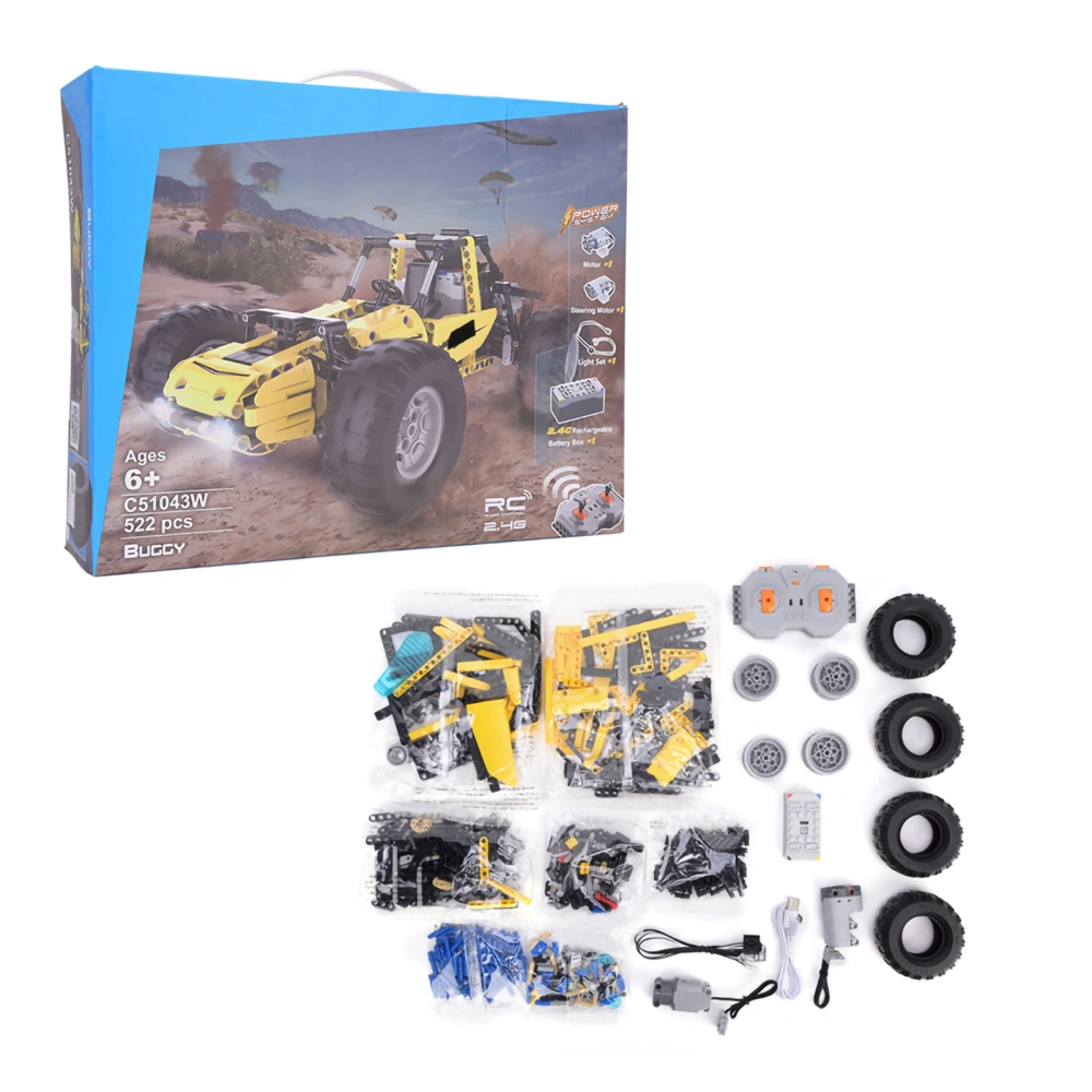 2.4Ghz Rear Drive Remote Control DIY Assemble Building Block Crawler Car Model