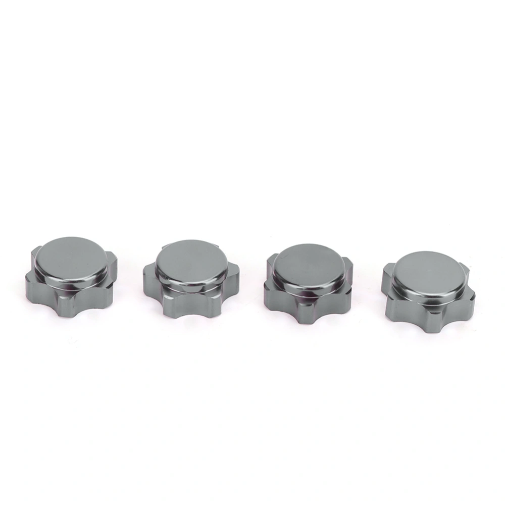 4pcs 17mm Aluminium Alloy Wheel Hub Nut Anti Dust Cover for HSP94762 94886 1/8 RC Car(Black )