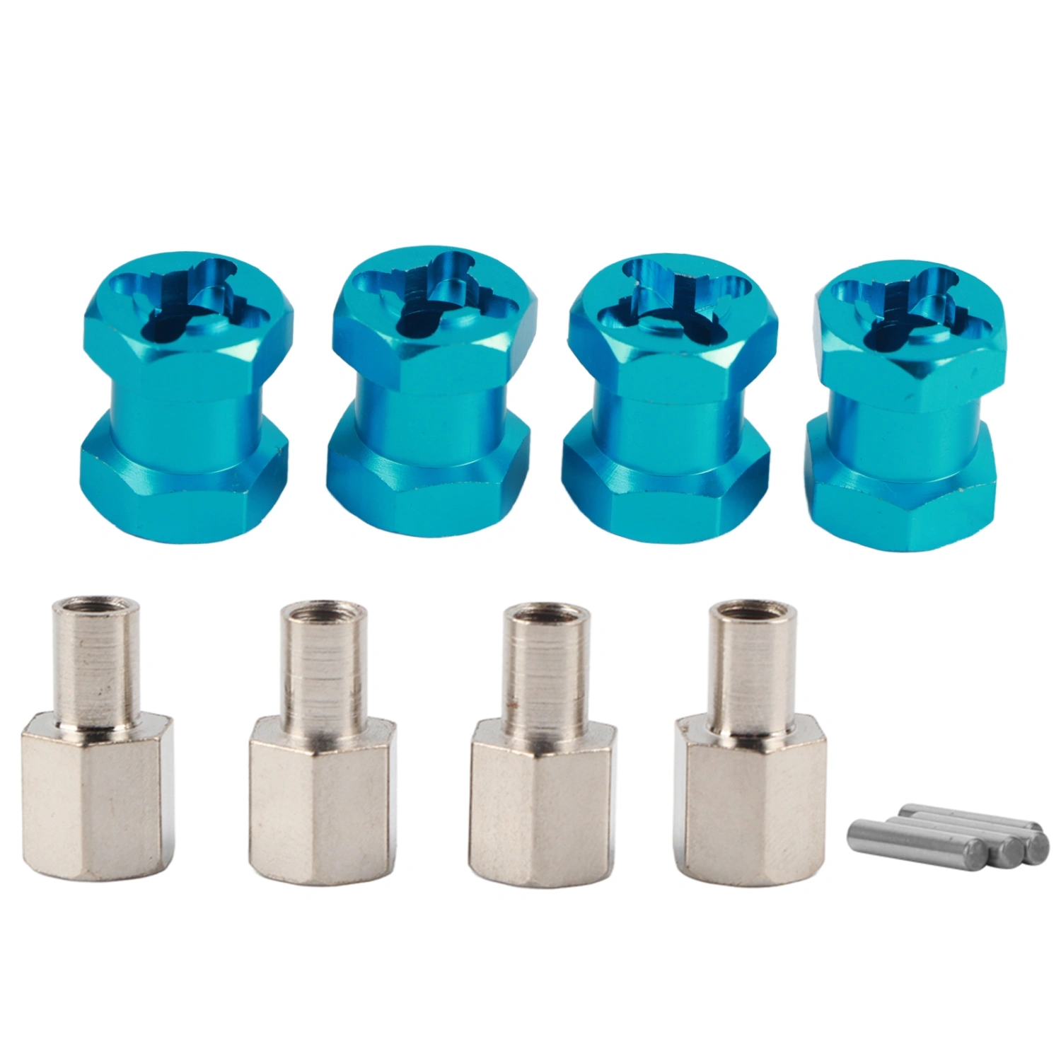 RC Extension Wheel Hex Hub Driver Adapter Fit for D90 AX10 CC01 SCX10 F350Blue