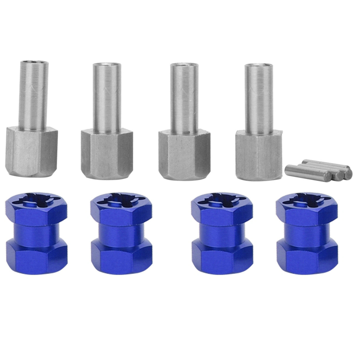 RC Extension Wheel Hex Hub Driver Adapter Fit for D90 AX10 CC01 SCX10 F350Blue