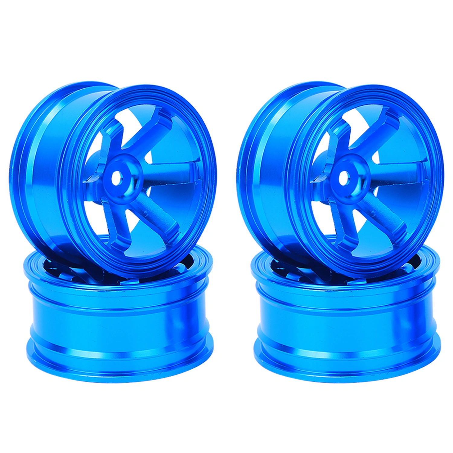 4pcs Aluminium Alloy Wheel Hub for Universal 1/10 Flat Running Drift RC CarBlue