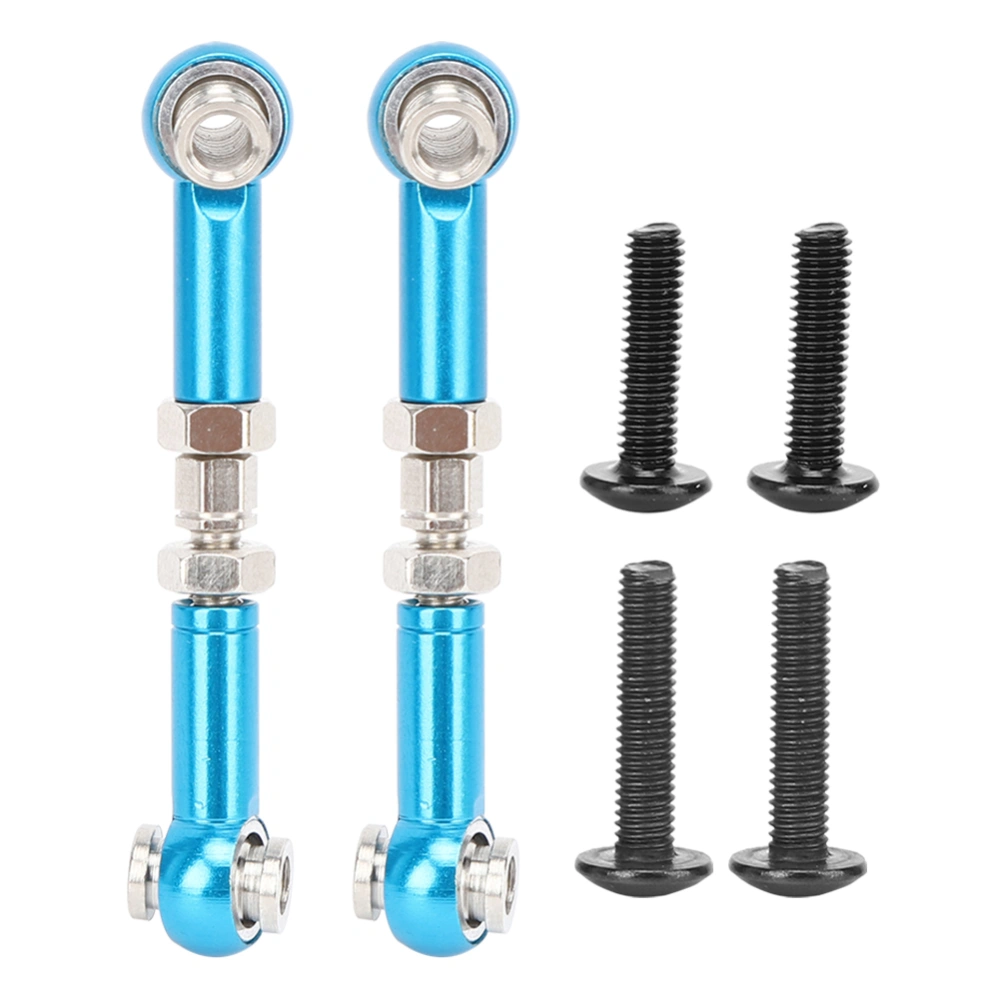 2pcs Front Upper Suspension Arm Steering Linkage Rod Link Fit for WLtoys 1/14 144001 RC CarBlue 1287B