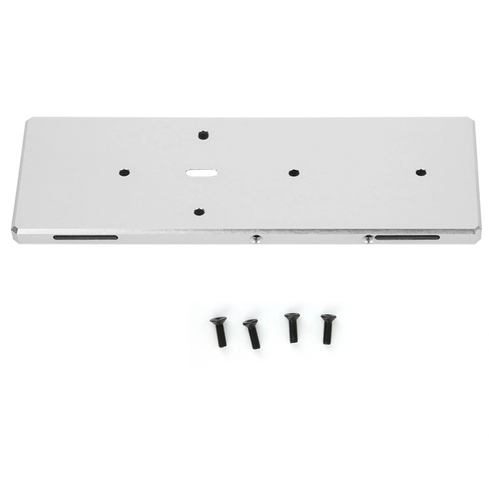 RC Battery Tray with Screw Replacement Accessory Fit for RGT EX86100 1/10 RC CarSilver 680022S