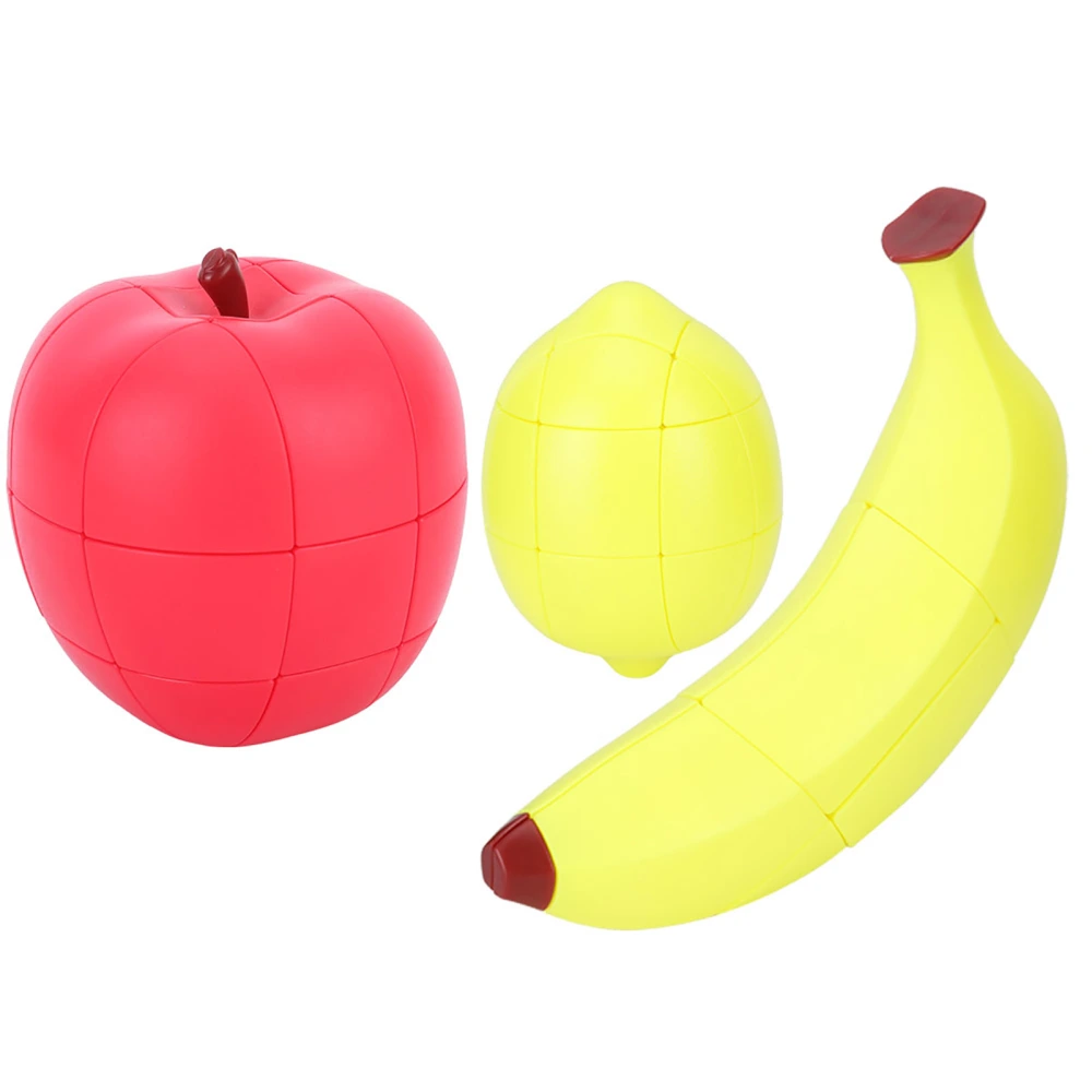 Fruits Magic Cube Set Lemon Banana Apple Uneven Special Shape Puzzle Game Educational Toys