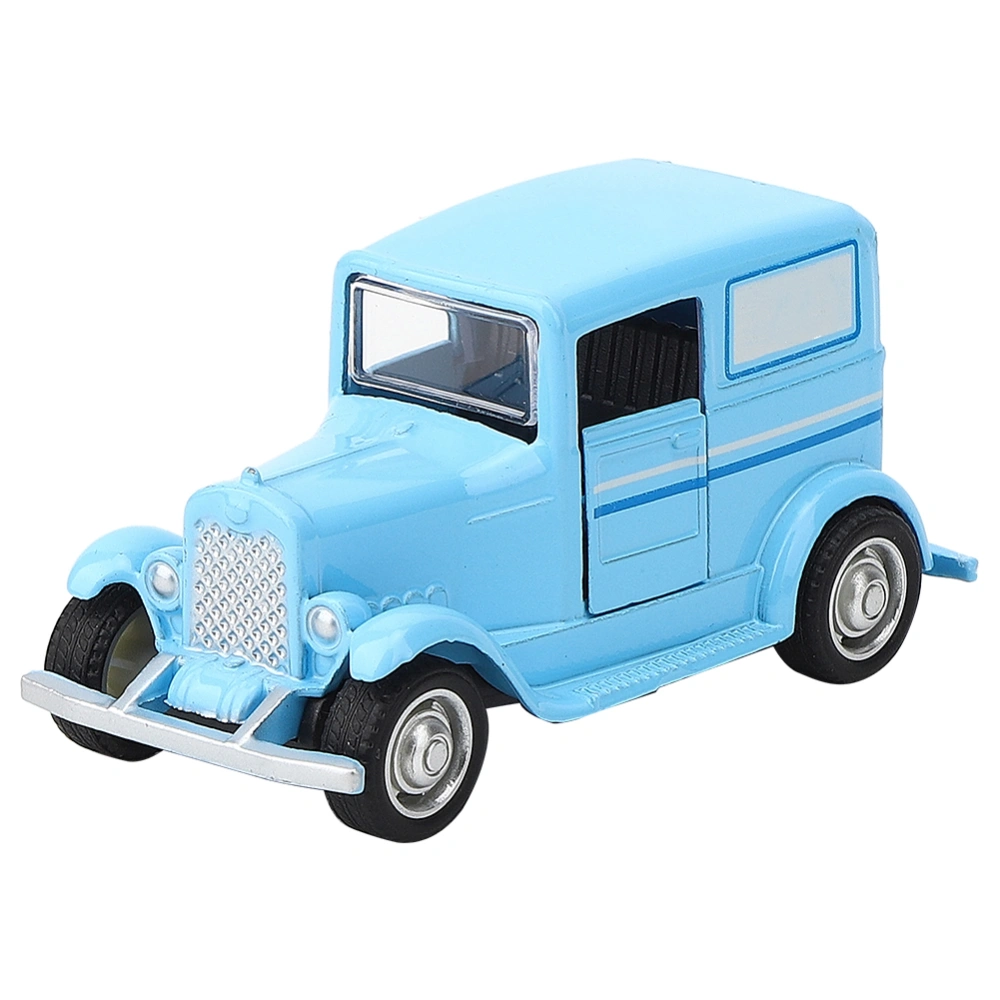 Alloy Car Toy Vintage Simulation Vehicle Model Children Kid Pull Back Vehicle Toy(Blue )