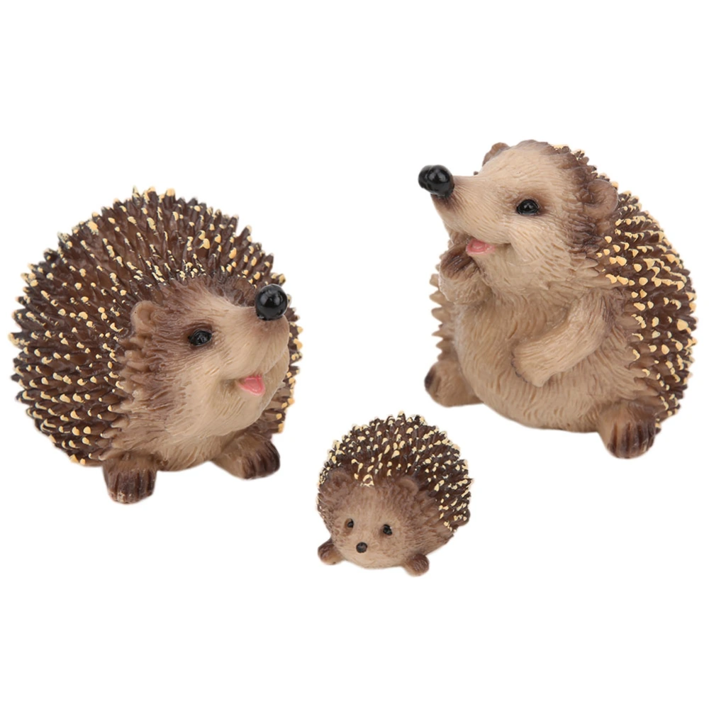 Simulation Hedgehog Model Ornaments Desktop Decoration Kid Educational ToyHedgehog Family