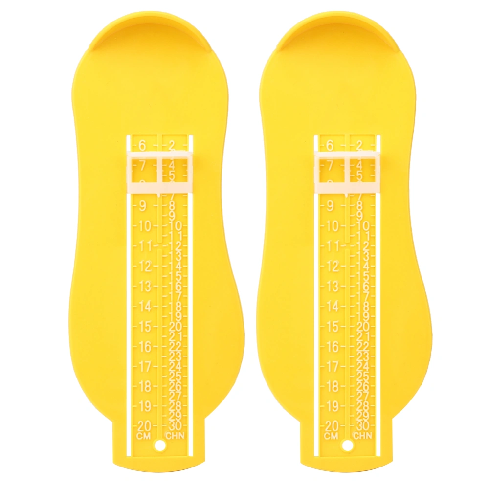 2pcs 0-200mm Foot Gauge Foot Measuring Devices Baby Kid Children Shoe SizerYellow