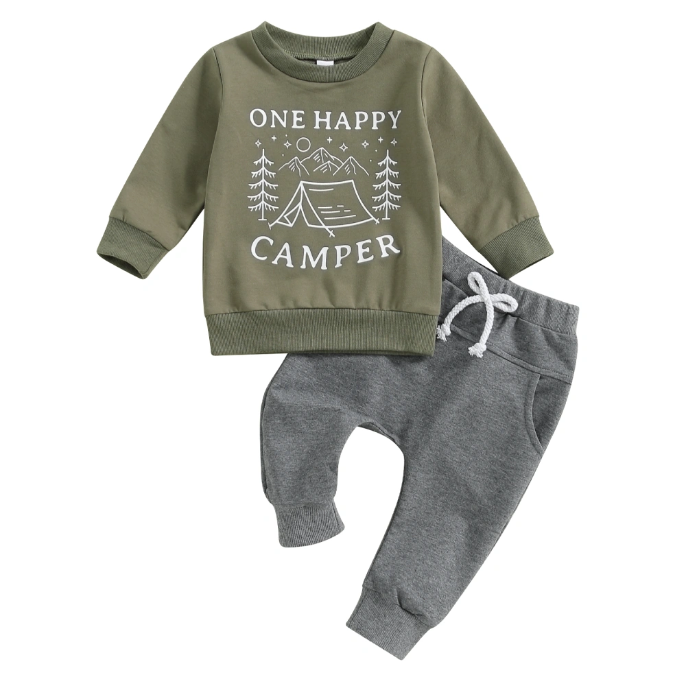 Baby Boy 1st Birthday Outfits Letter Print Long Sleeve Pullover Pants