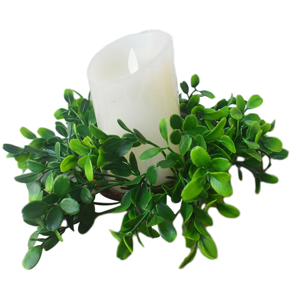 Eucalyptus Wreath Wedding Candle Rings Artificial Greenery Wreath