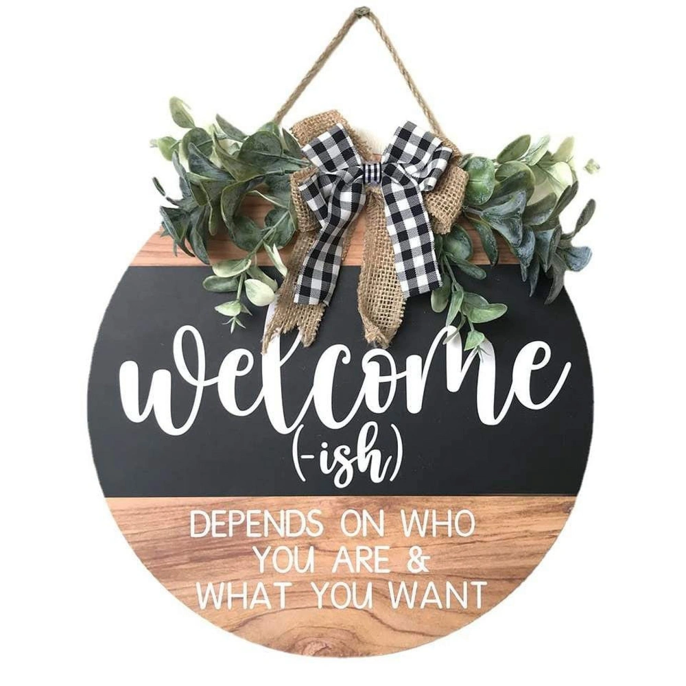 Welcome Sign for Front Door, Front Door Decor for Farmhouse Porch