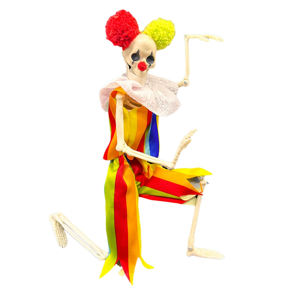 Halloween Skeleton Clown Decorations Posable Skeleton Figurines