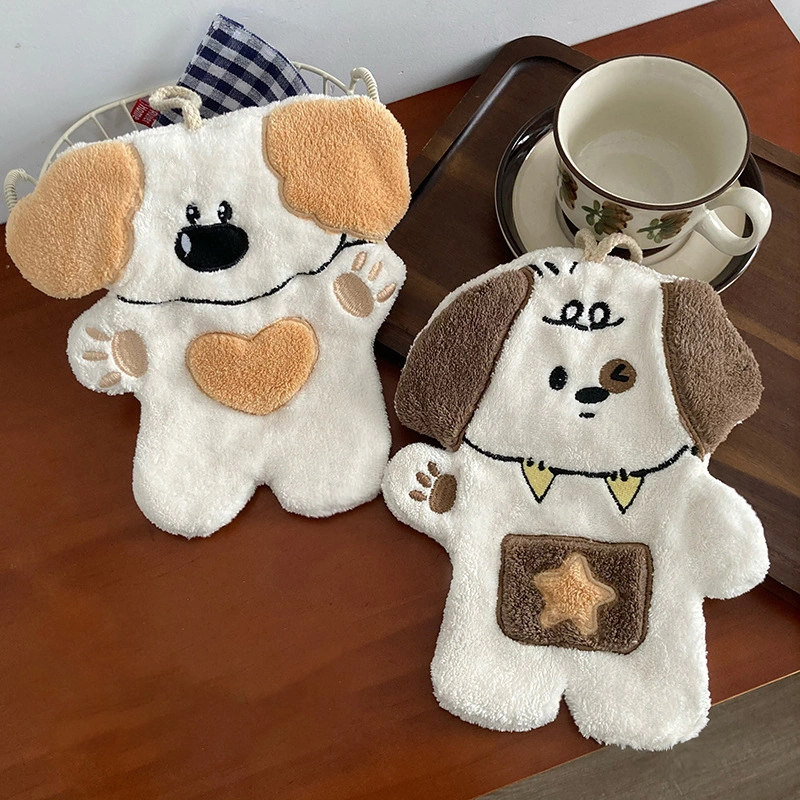 Cartoon Hand Towel, Cute Dog Soft Super Absorbent Towel Bathroom Towel
