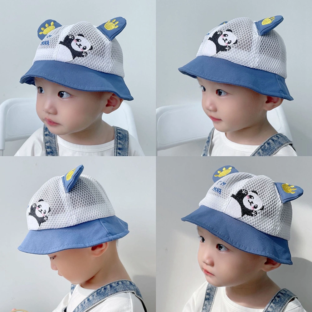 Baby Boys Girls Bucket Hat Cartoon Panda Embroidery Bucket Cap