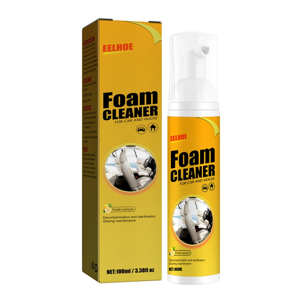 Multipurpose Foam Cleaner, Lemony Foam Cleaner for Car, Interior