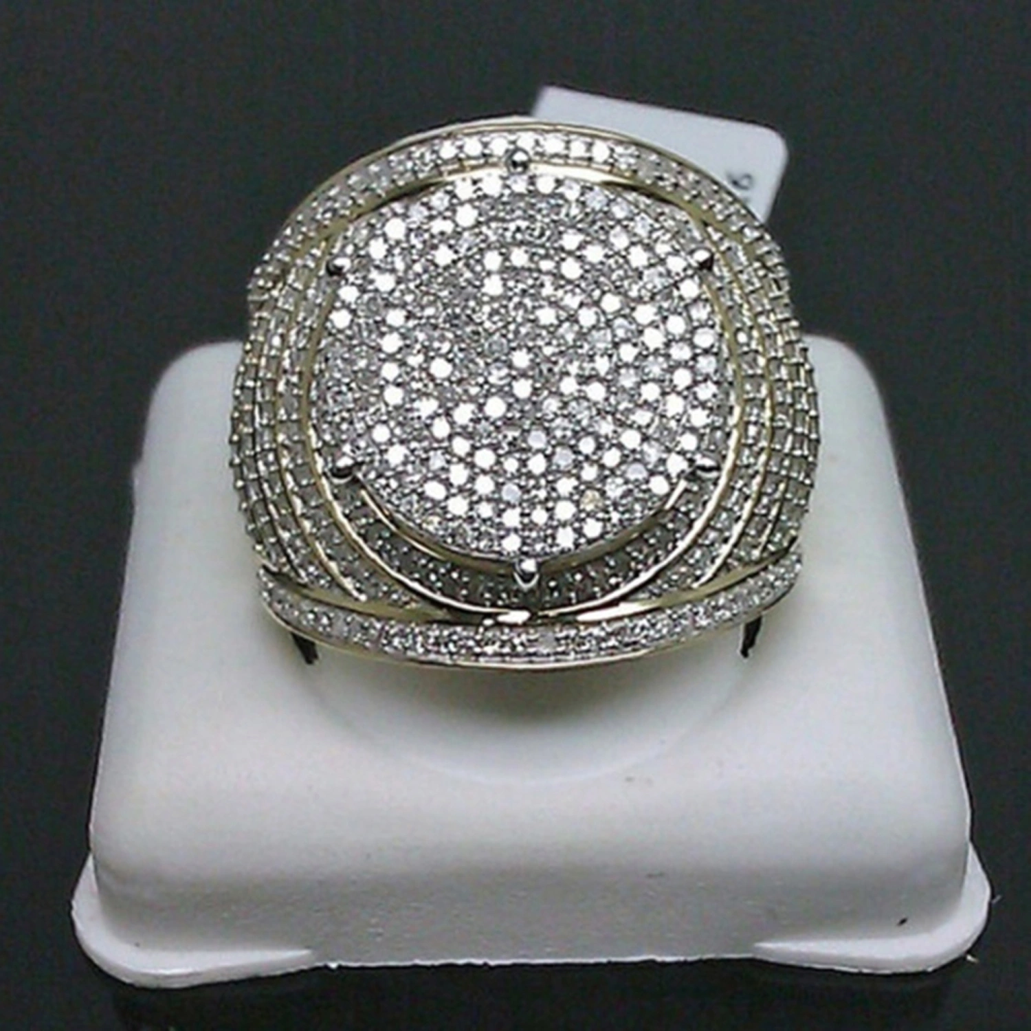 Gold Plated Bling Pinky Ring Simulated Diamond Ring Punky Ring