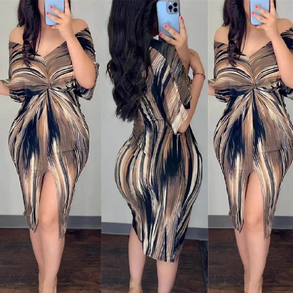 Women's Fashion Color Twist Casual Dress