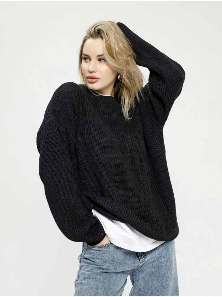 Loose European And American Long-sleeved Sweater Sweater Coat