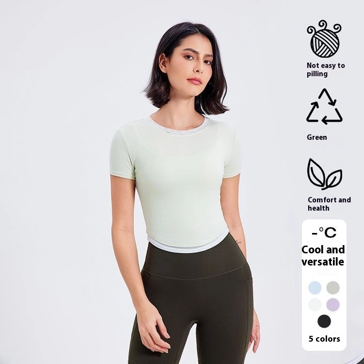 Women's Fashion Skirt O-neck Short Slim Fit Workout Clothes