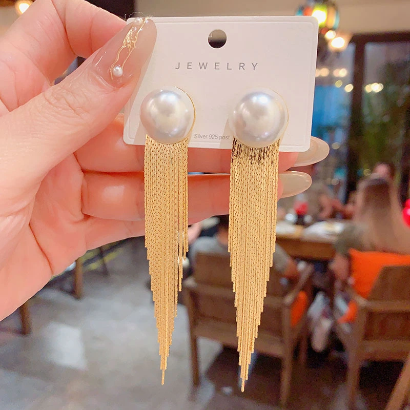 Exaggerated Long Tassel Large Earrings